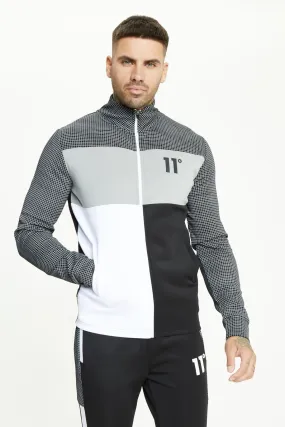 11º Chaqueta  Cut And Sew Poly  color negro-blanco-gris