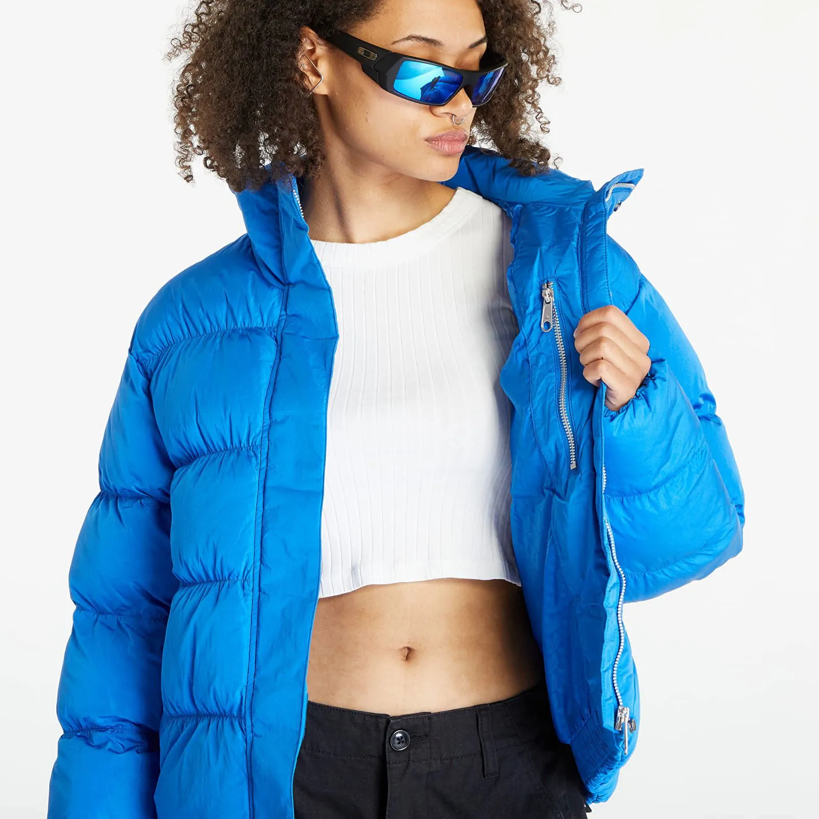 adidas Originals Short Vegan Puffer Jacket "Blue Bird"