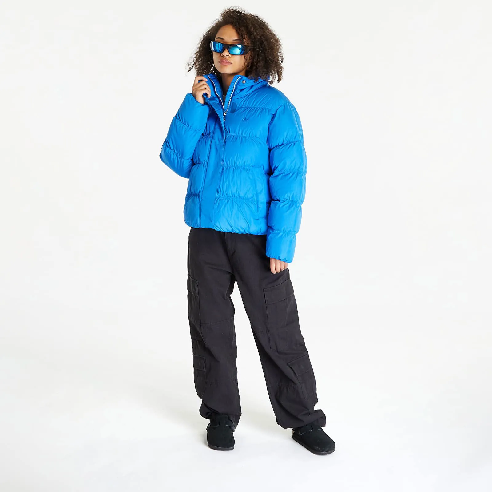 adidas Originals Short Vegan Puffer Jacket "Blue Bird"