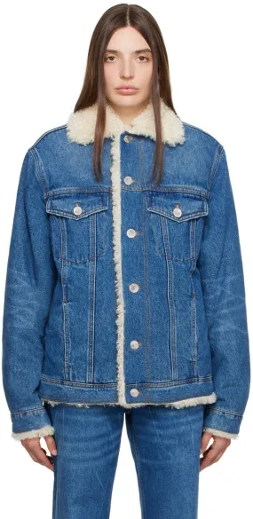 AMI Faded Denim Trucker Jacket