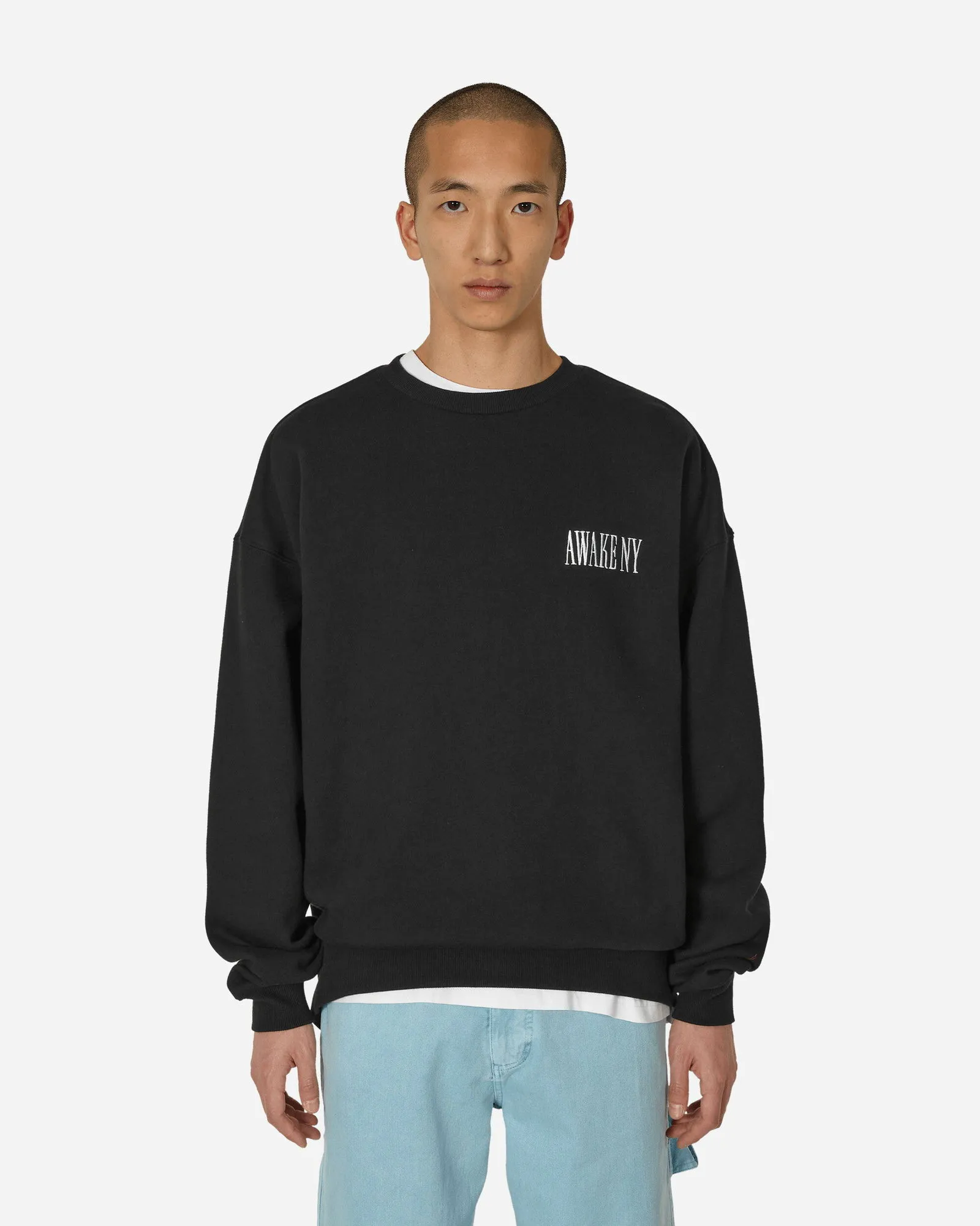 Awake NY Logo Crewneck Sweatshirt Black