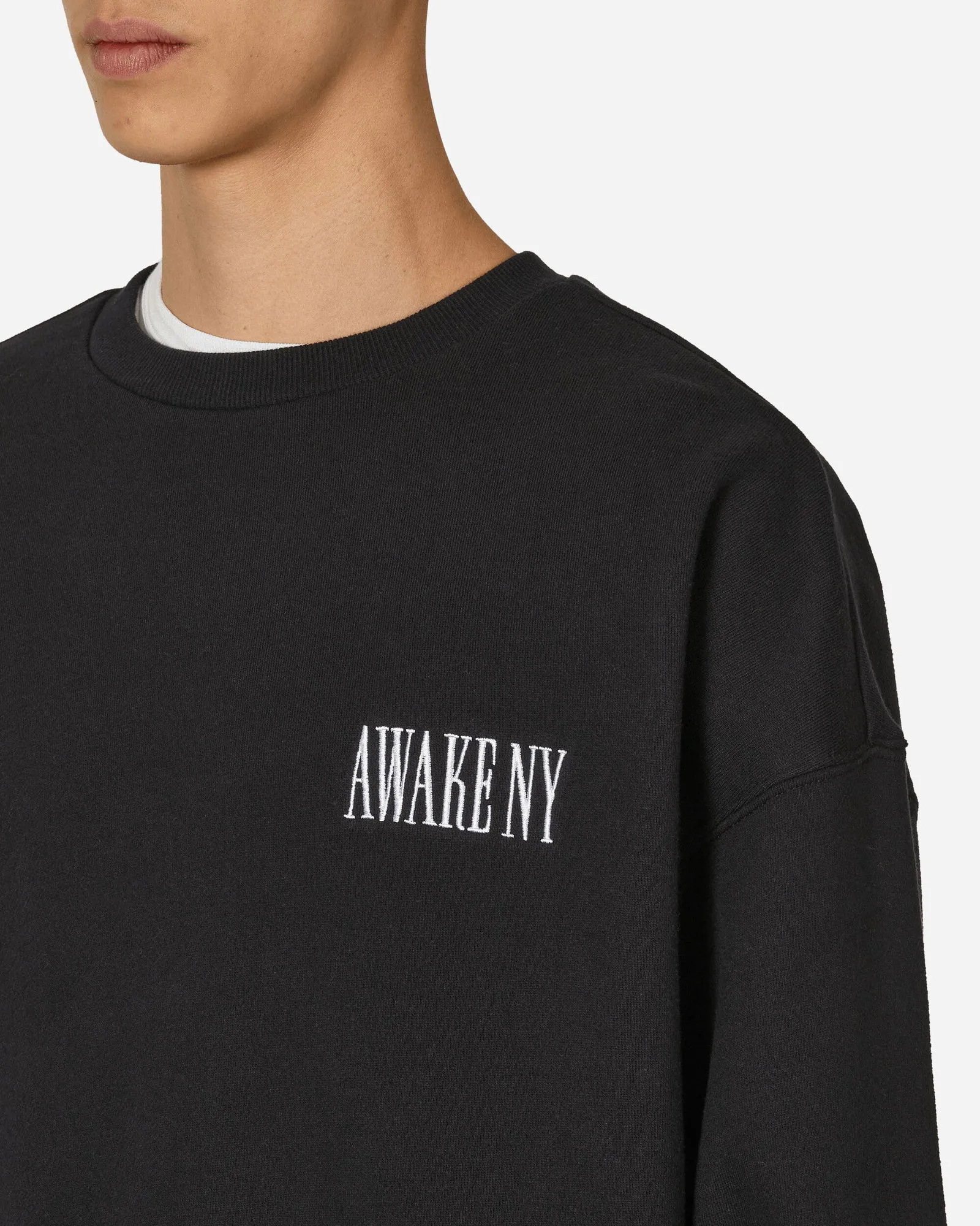 Awake NY Logo Crewneck Sweatshirt Black