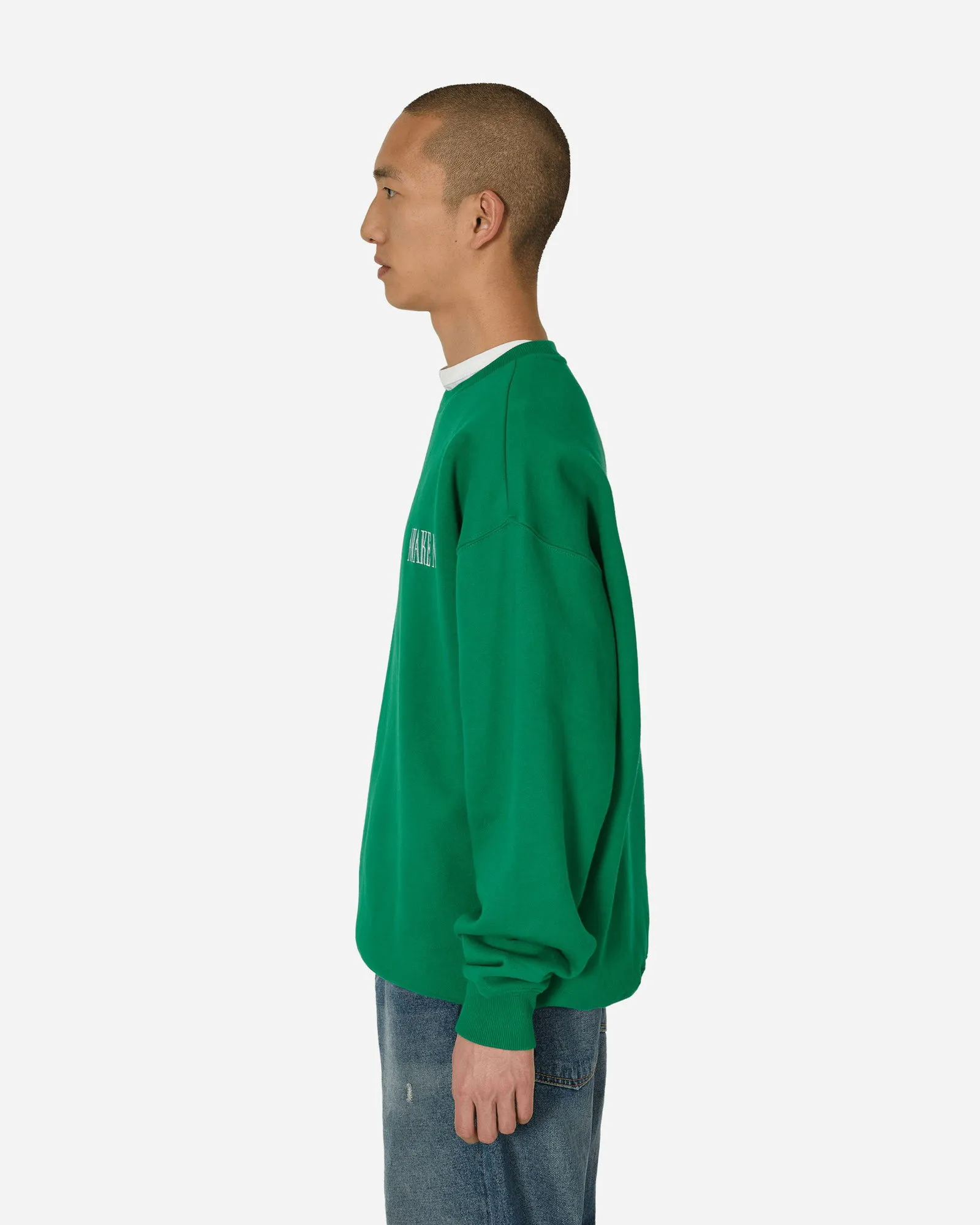 Awake NY Logo Crewneck Sweatshirt Green