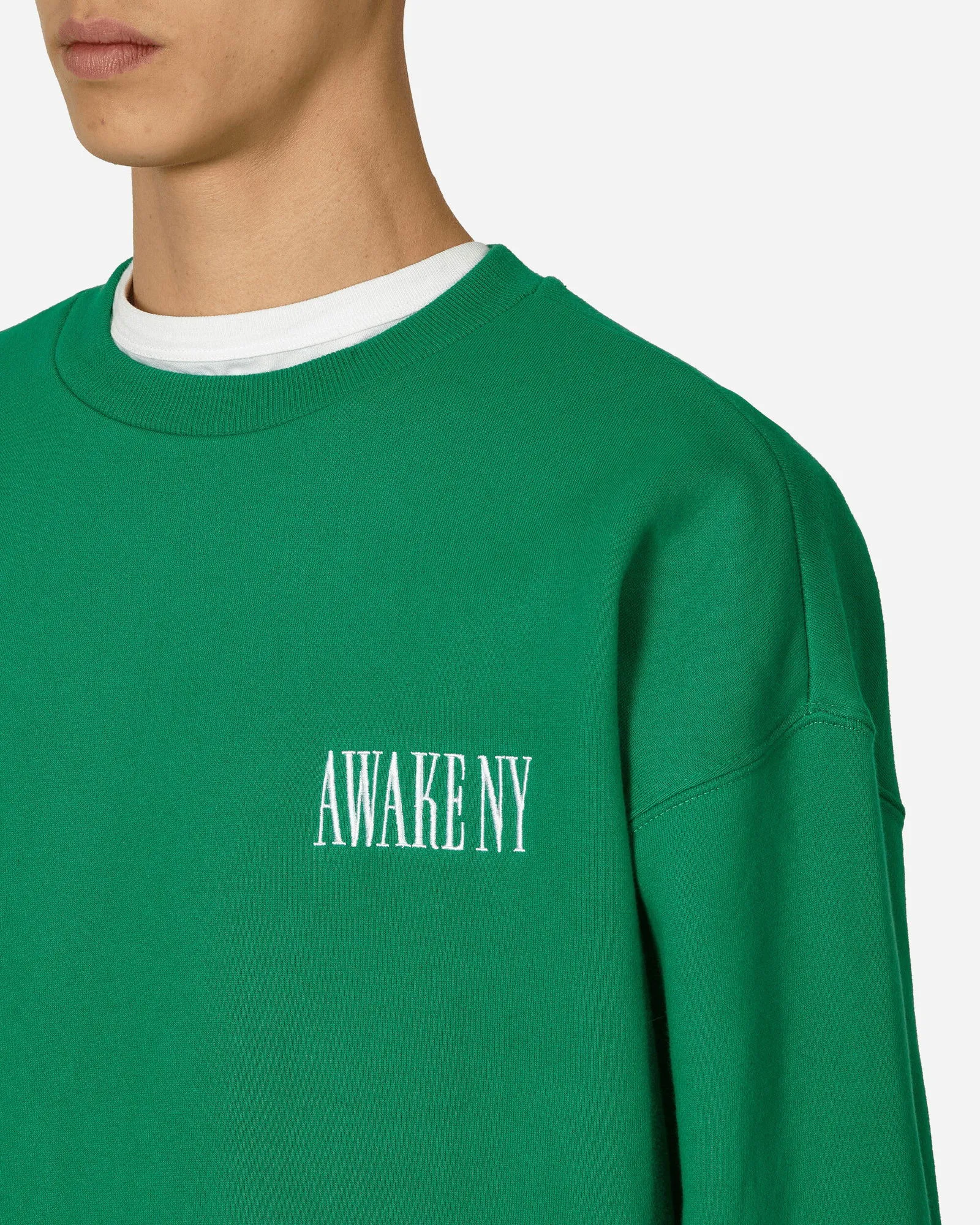 Awake NY Logo Crewneck Sweatshirt Green