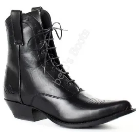 Botín cowboy acordonado negro Sendra para mujer