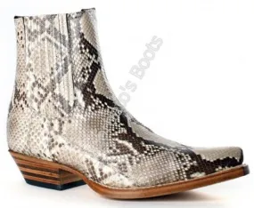 Botín cowboy para hombre hecho en piel de serpiente