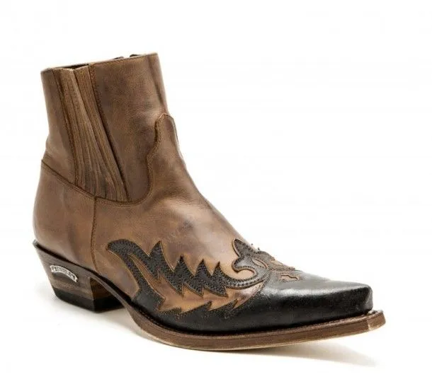 Botín cowboy para hombre Sendra Boots con cremallera y elástico lateral