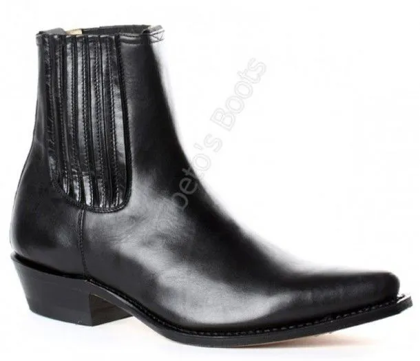 Botín cowboy Sendra para hombre cuero negro 