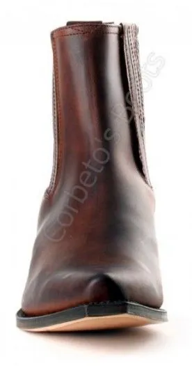 Botín cowboy Sendra para hombre piel engrasada marrón