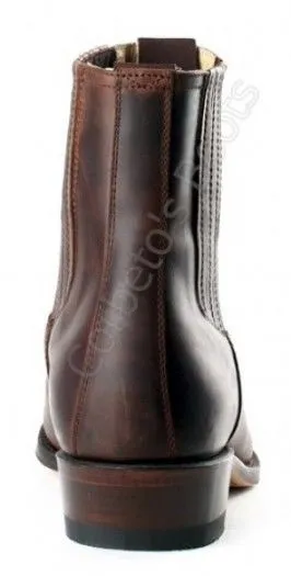 Botín cowboy Sendra para hombre piel engrasada marrón