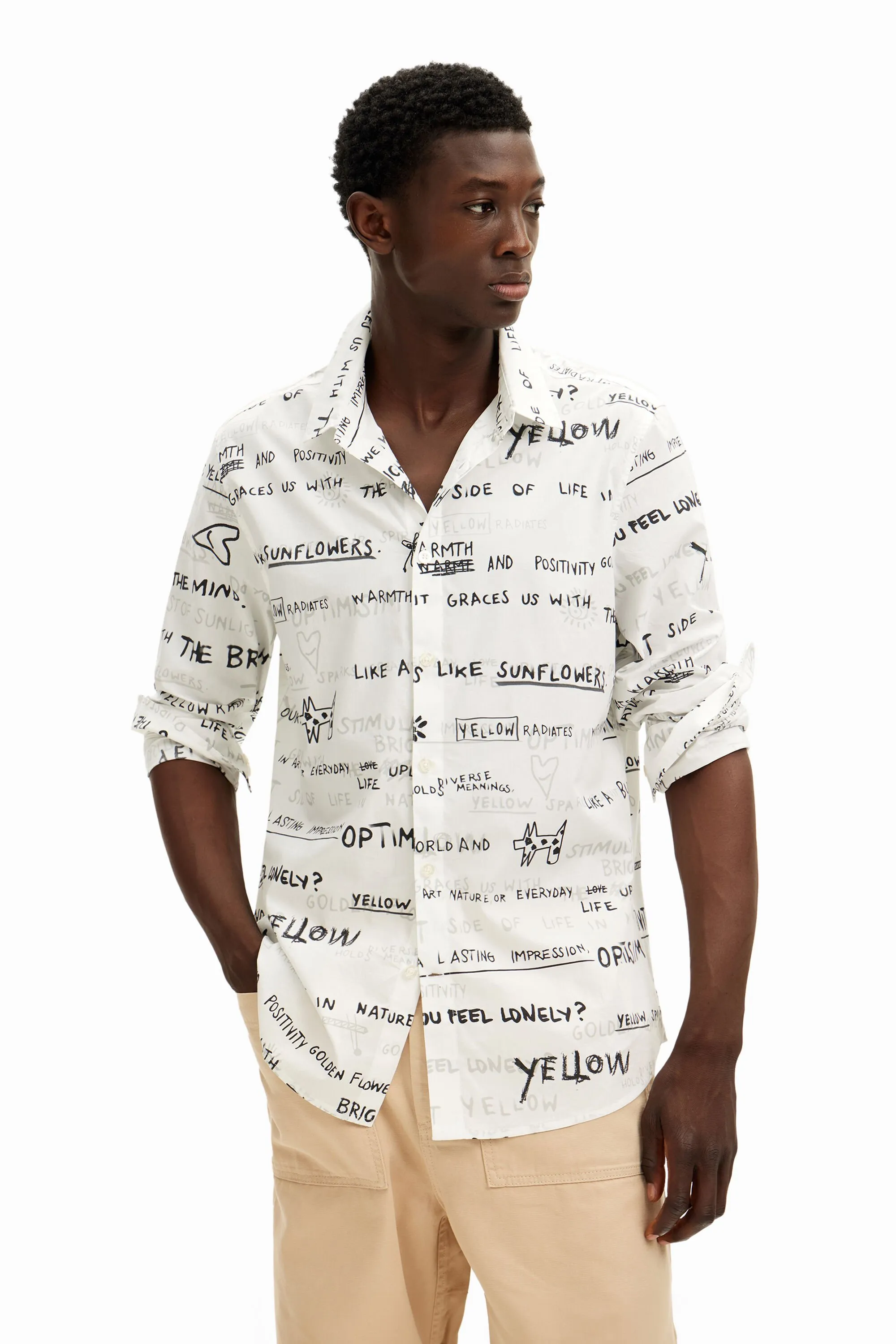 Camisa de manga larga lettering