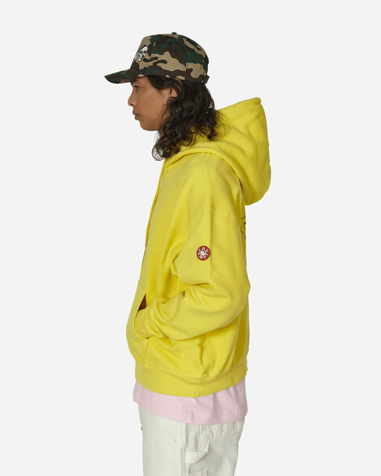 Cav Empt Overdye Reprocess Heavy Hooded Sweatshirt Yellow