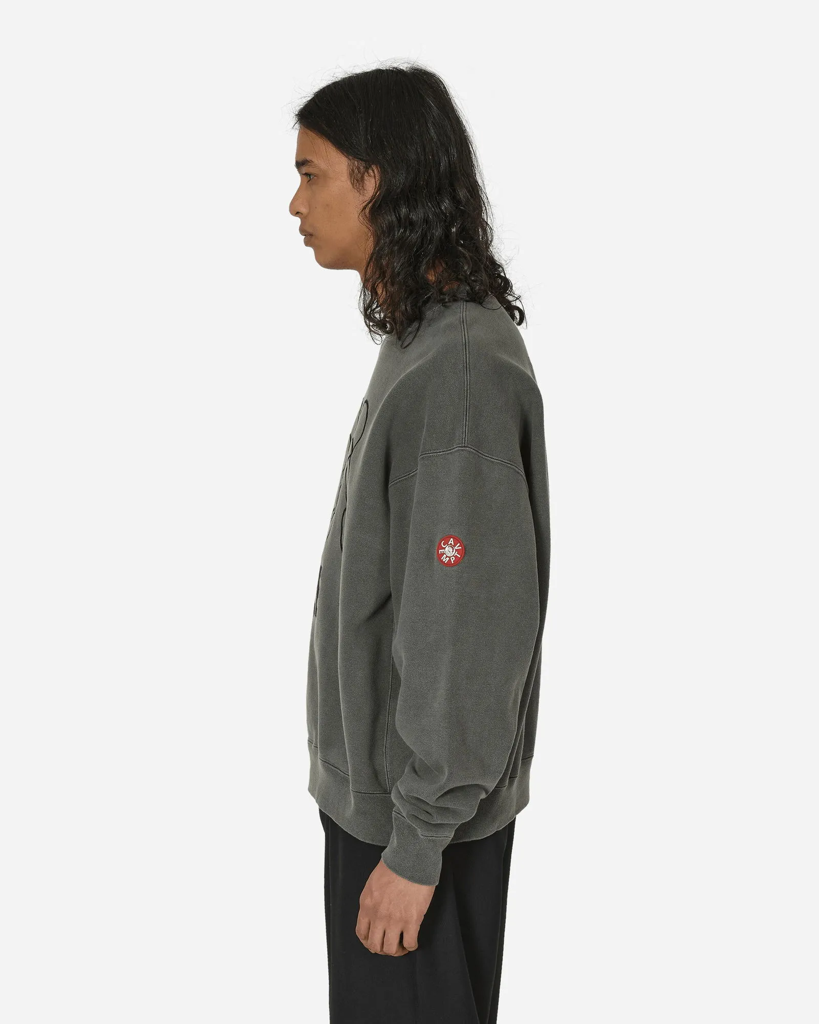 Cav Empt Overdye Wb Headsx4 C.E Crewneck Sweatshirt Charcoal