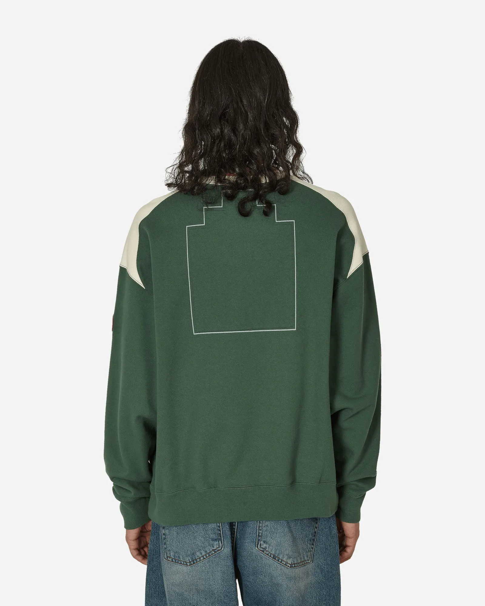 Cav Empt Panel Shoulder Crewneck Sweatshirt Green