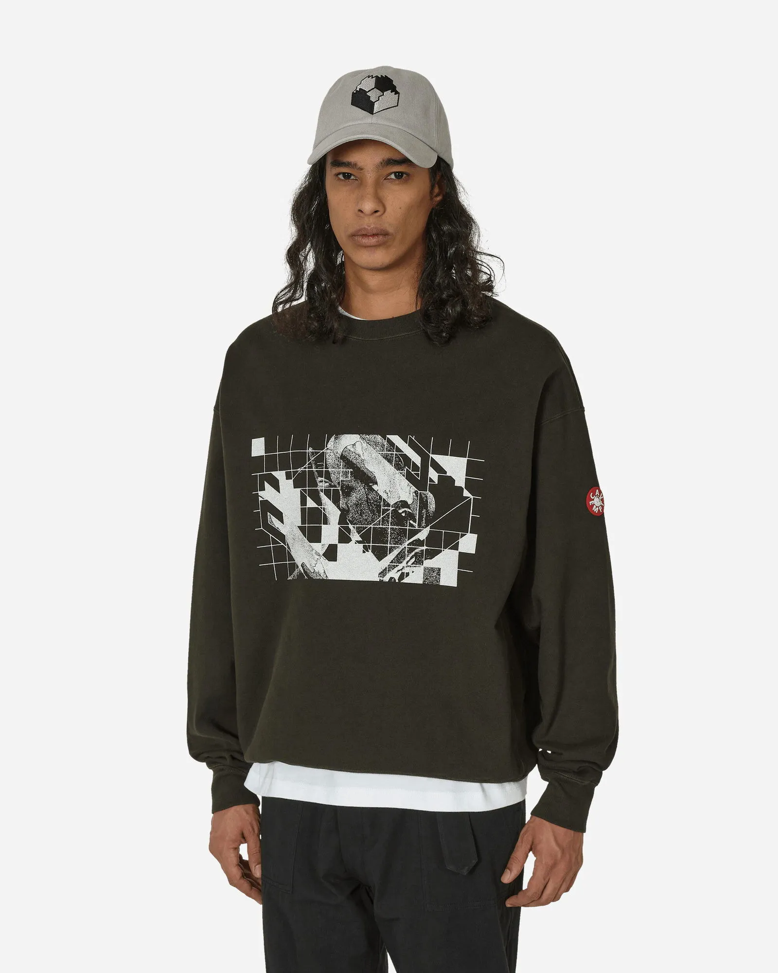 Cav Empt Washed Dimensions Crewneck Sweatshirt Black