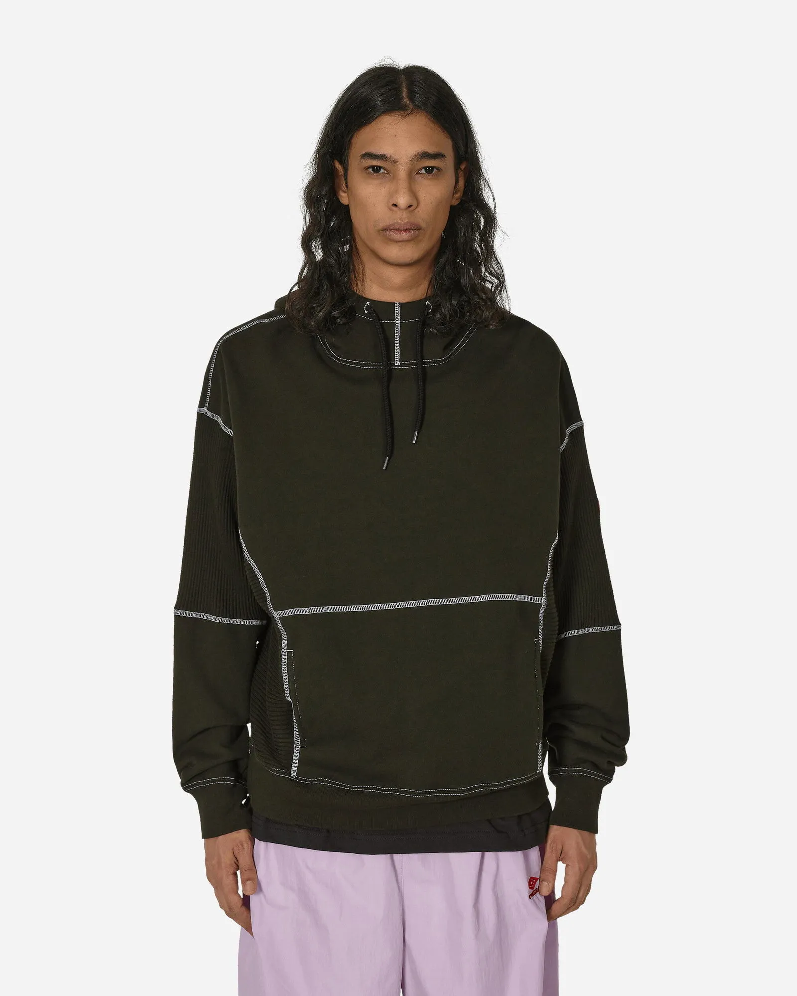 Cav Empt Wide Rib Cut Heavy Hooded Sweatshirt Black