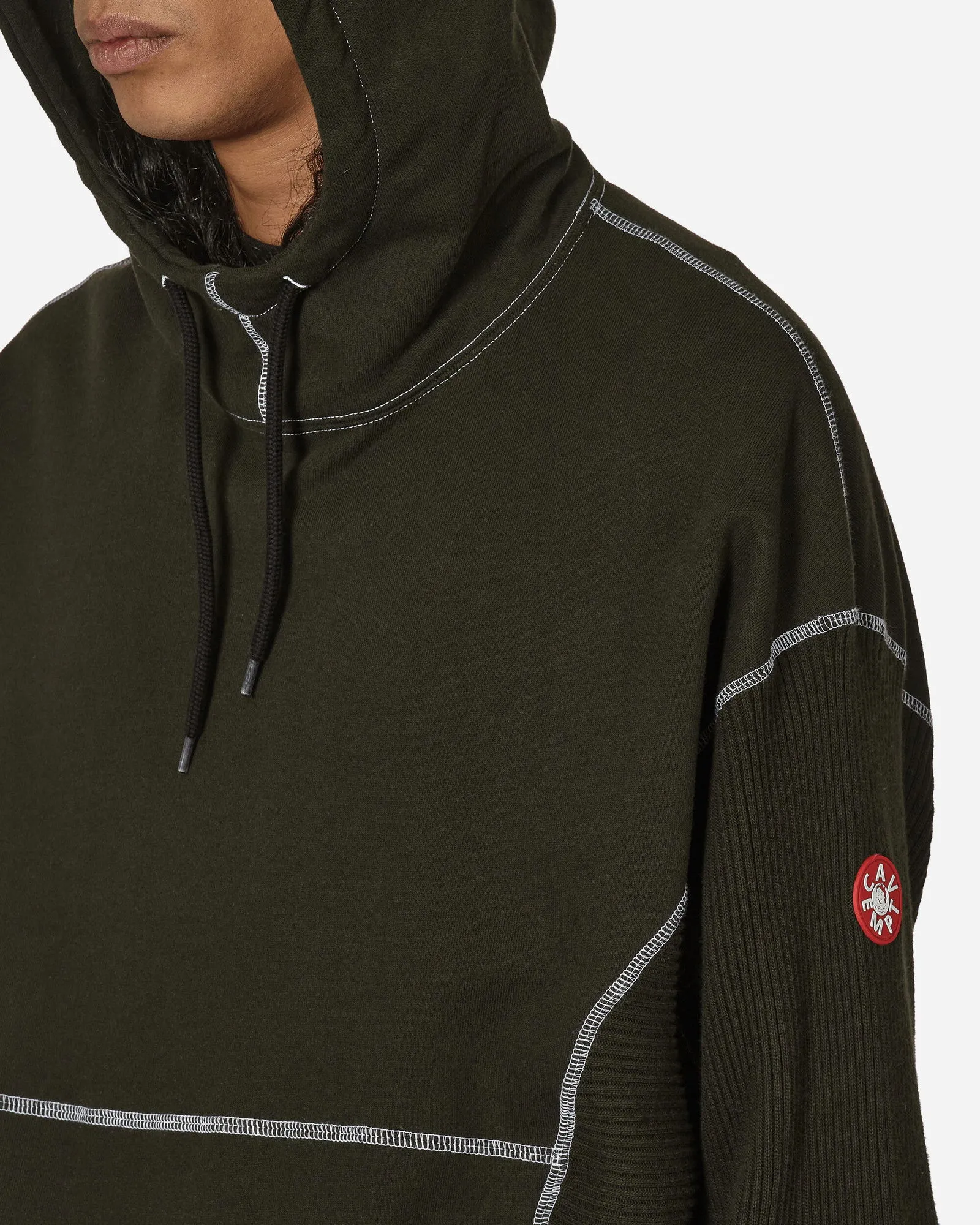 Cav Empt Wide Rib Cut Heavy Hooded Sweatshirt Black