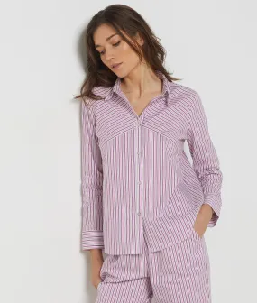 Chemise de pyjama boutons bijoux CHARLYN MAUVE - ETAM