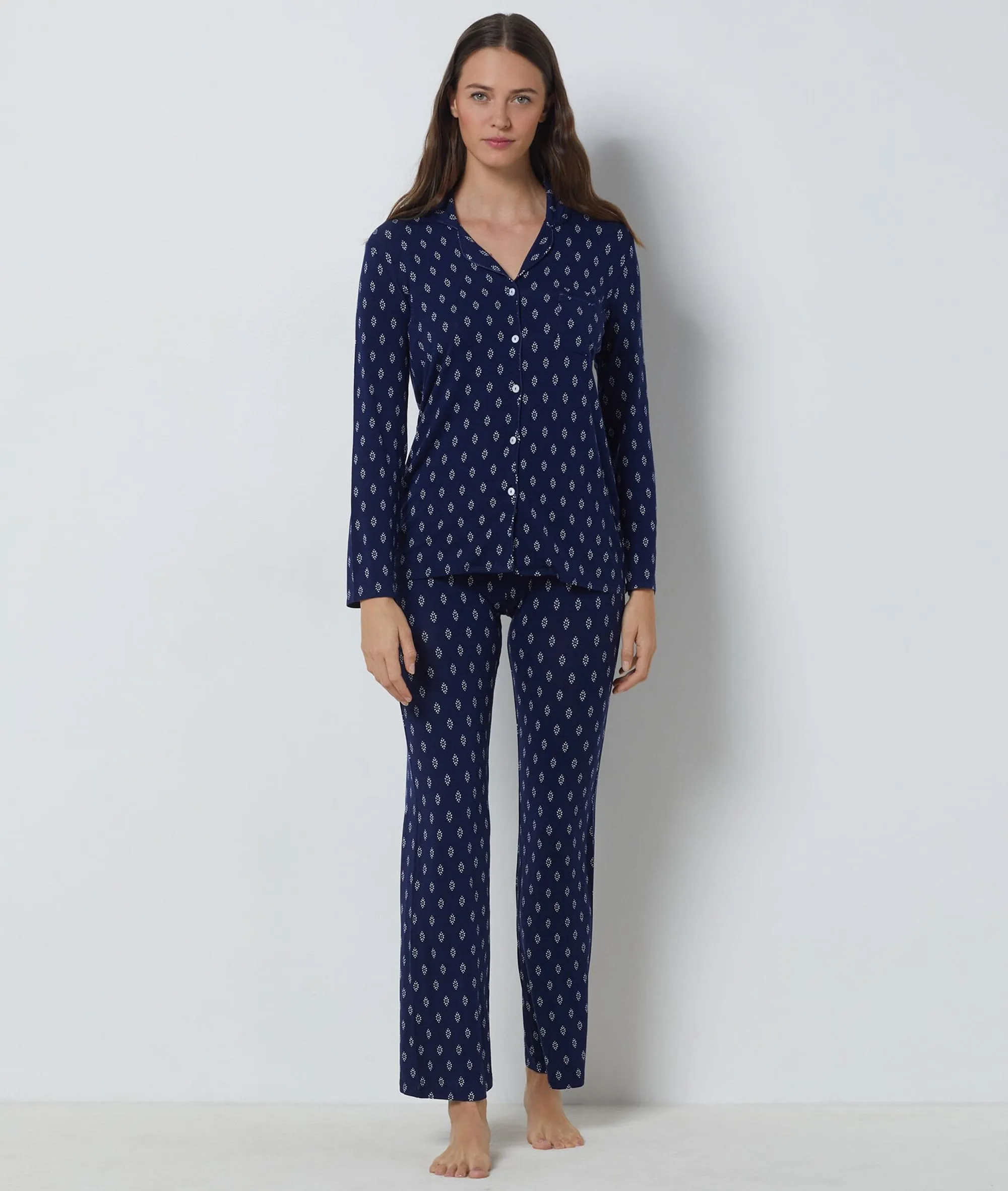 Chemise de pyjama imprimée Stasya MARINE - ETAM