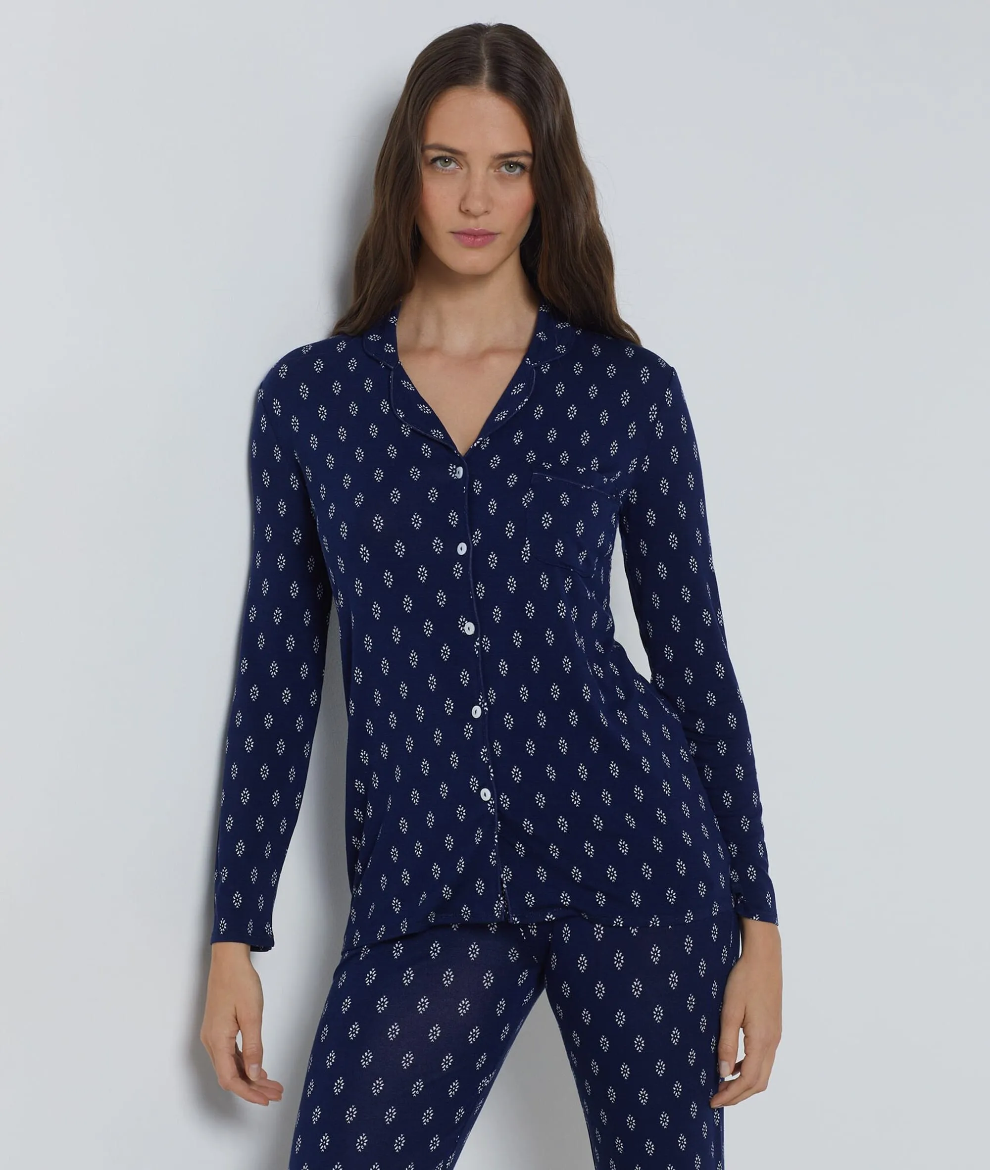 Chemise de pyjama imprimée Stasya MARINE - ETAM