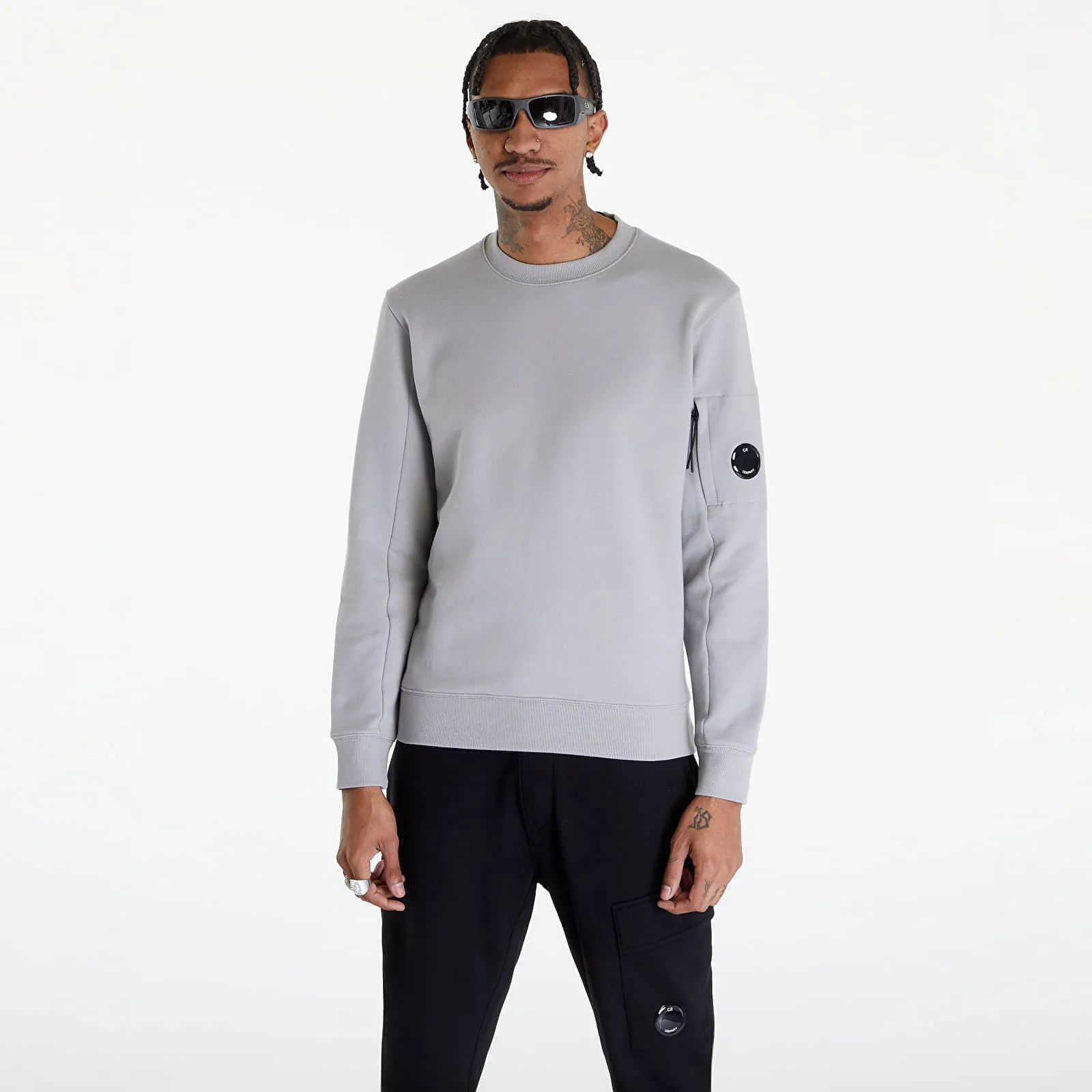 C.P. Company Diagonal Raised Sweatshirt Drizzle Grey