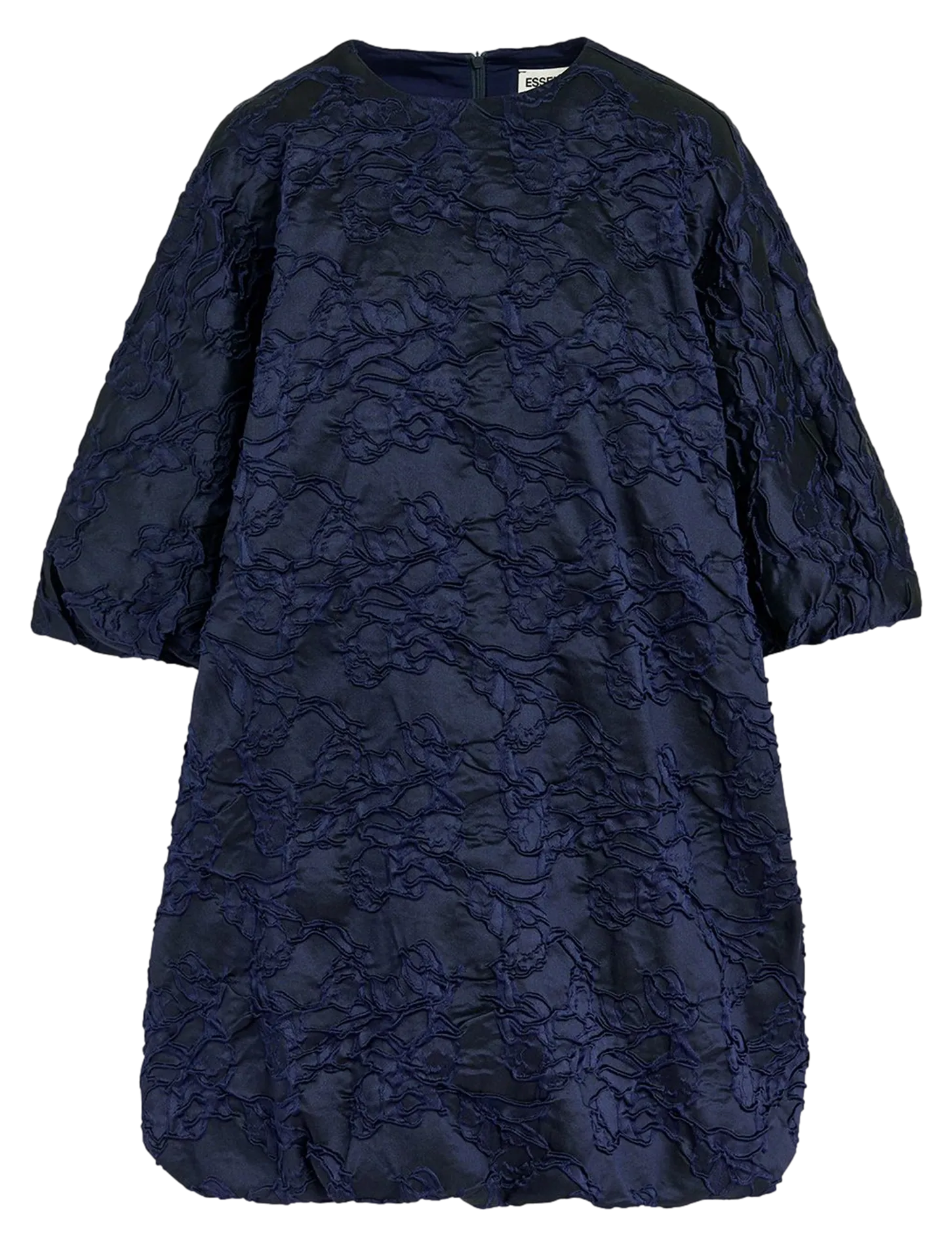 ESSENTIEL ANTWERP GRATEFUL - Mini vestido abullonado de jacquard en azul