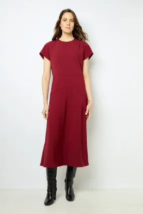 GERARD DAREL SERGINA - Vestido midi con cuello redondo en rojo