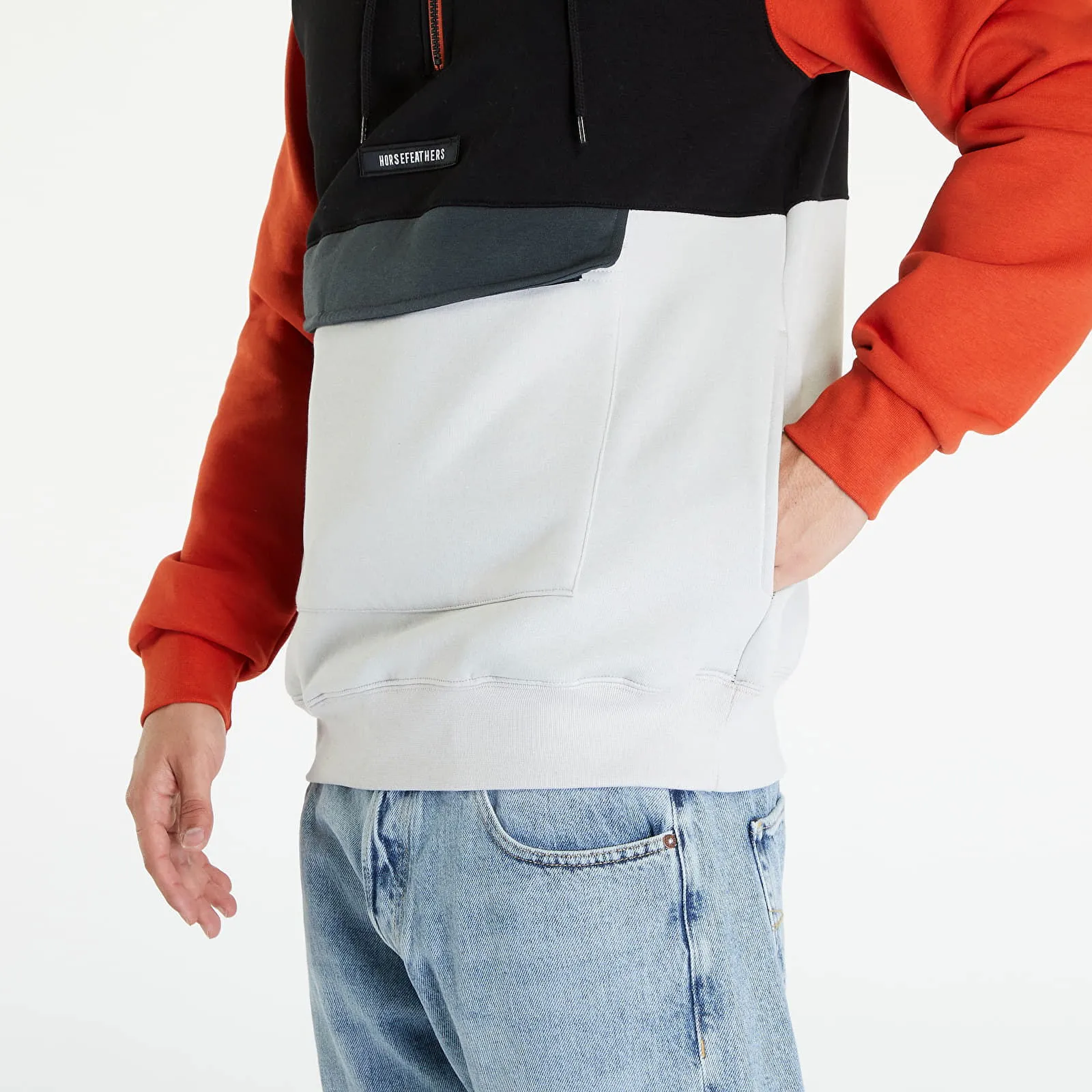 Horsefeathers Milo Sweatshirt Black/ Orange Rust