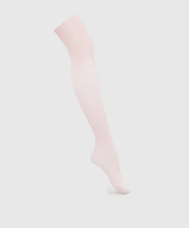 Il Gufo Baby pink tights in cashmere, silk and wool