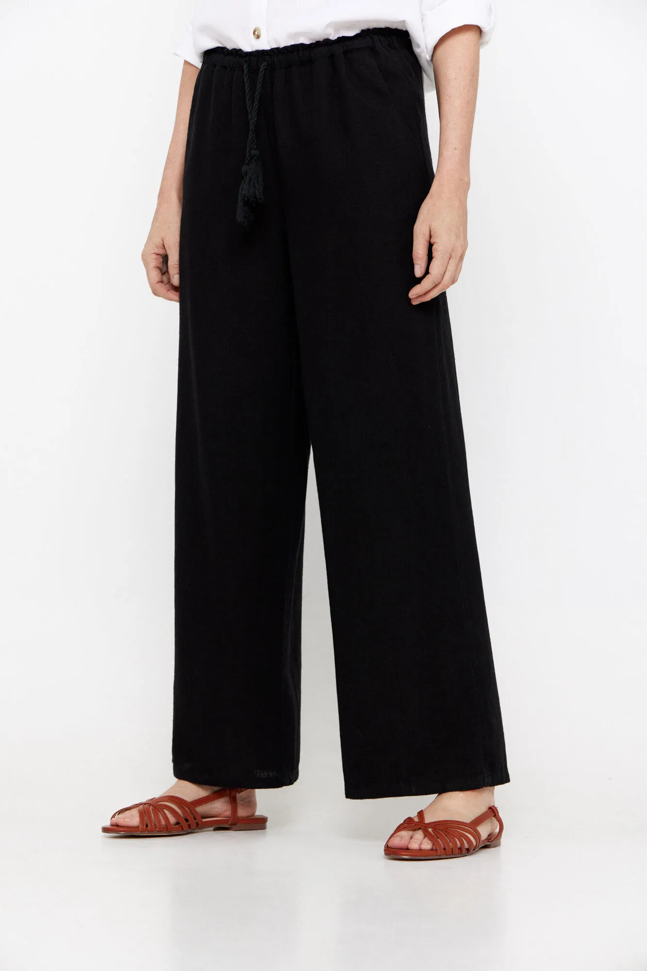 Linen pyjama trousers