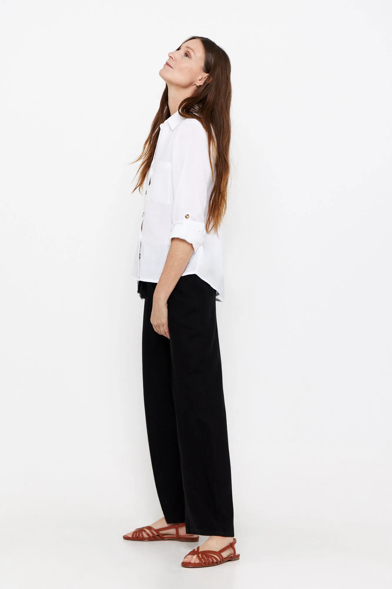 Linen pyjama trousers