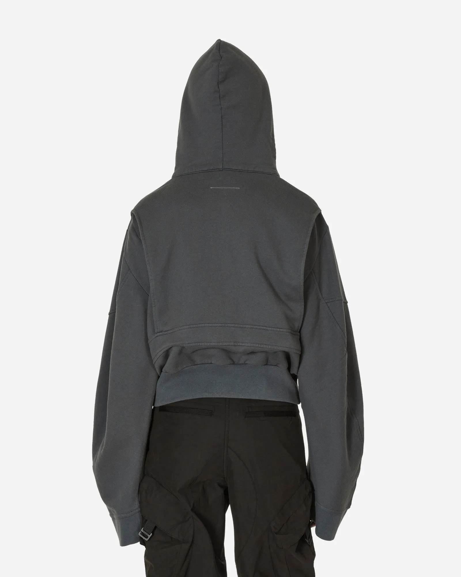 Maison Margiela Brushed Jersey Zip-Up Sweatshirt Grey