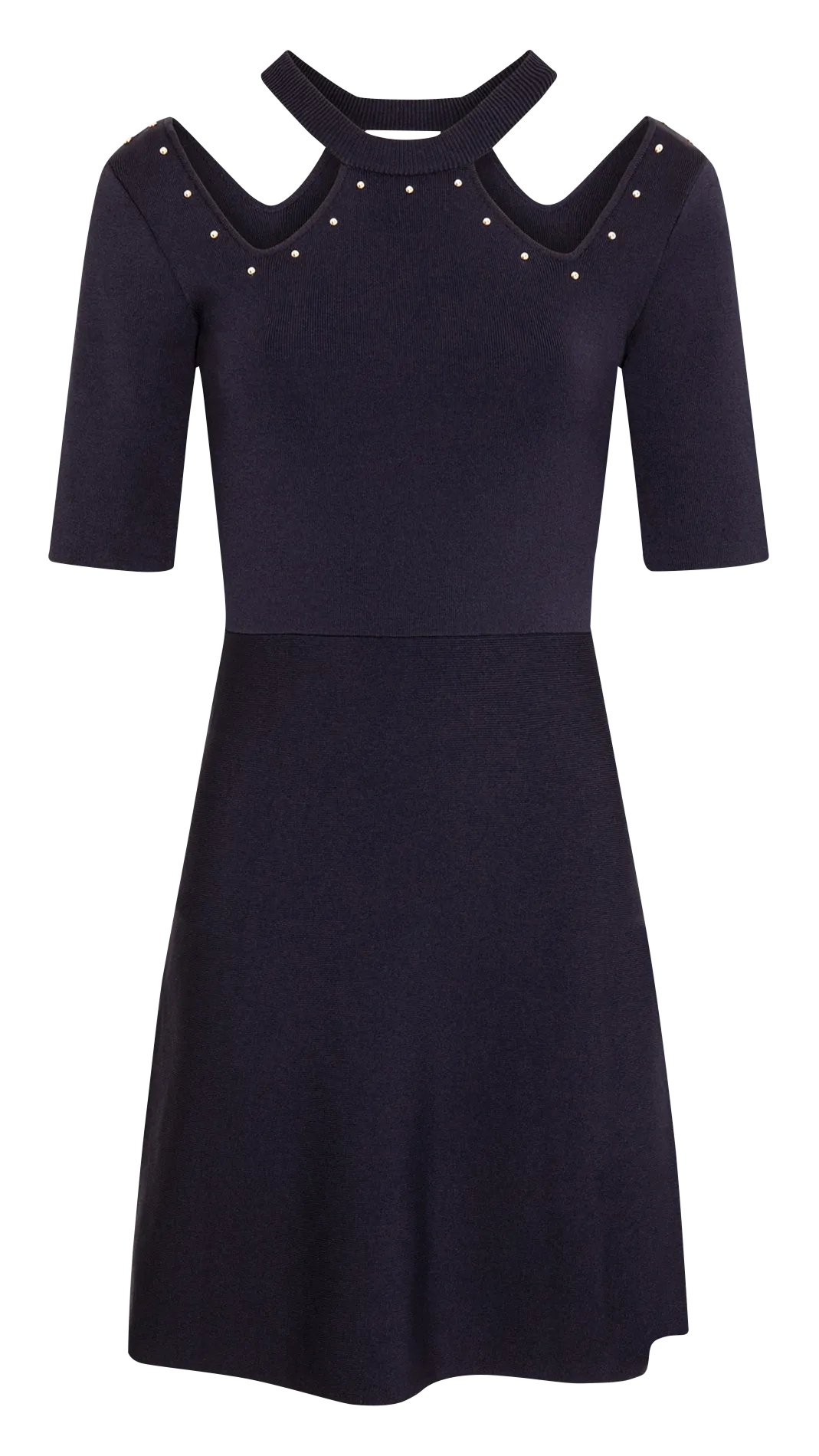 MORGAN RMSI - Vestido corto de punto ajustado en azul