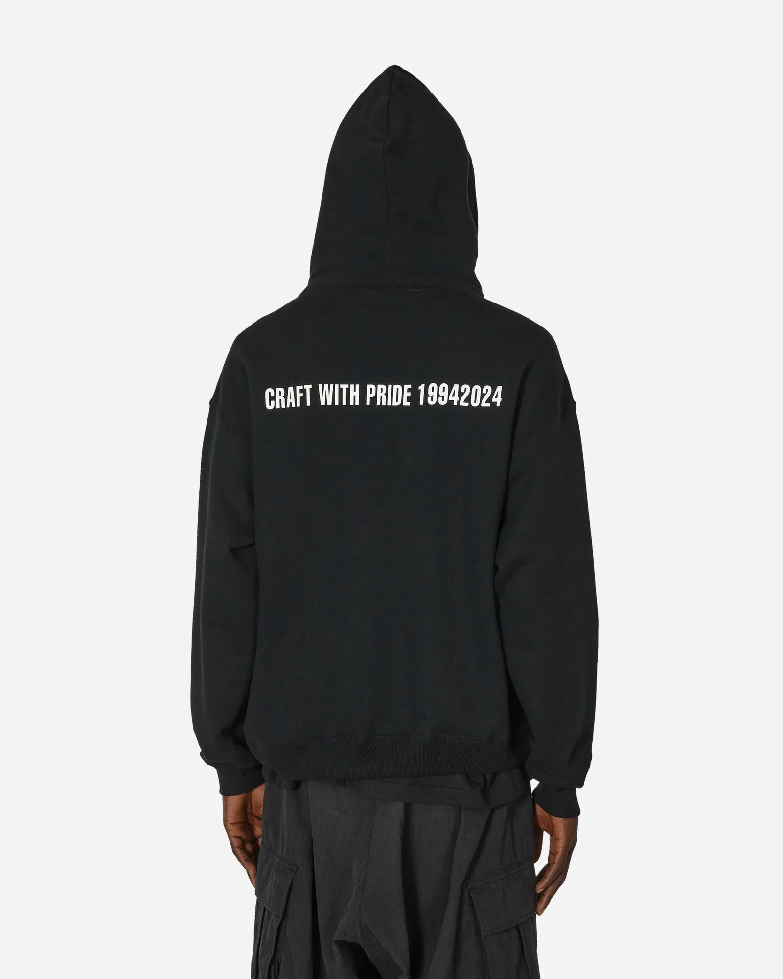 Neighborhood Patched Hooded Sweatshirt Black