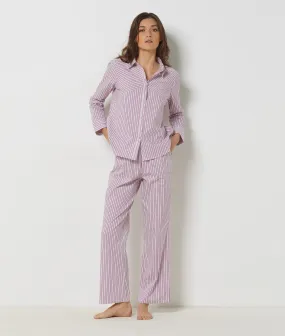 Pantalon de pyjama boutons bijoux CHARLYN MAUVE - ETAM