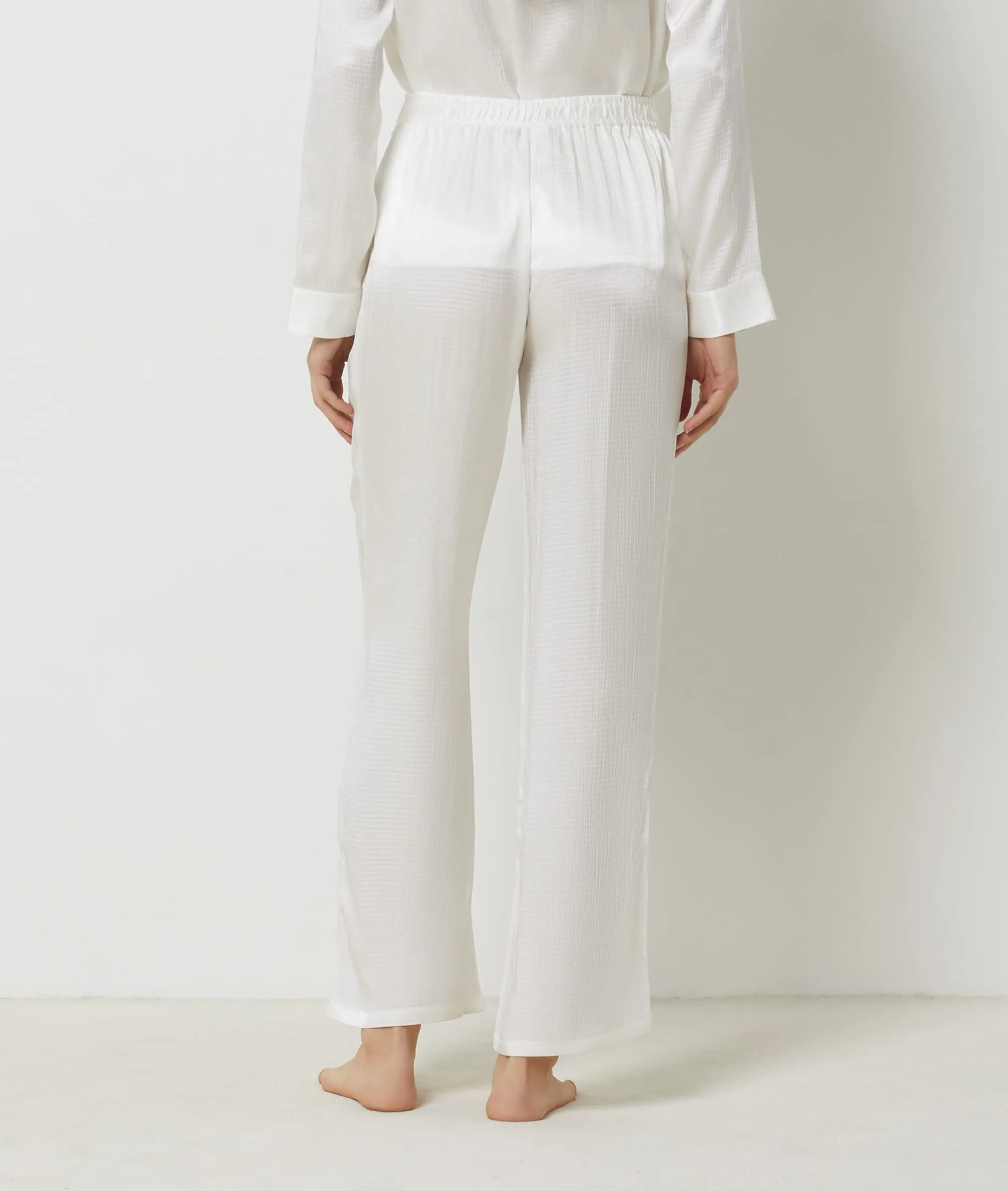 Pantalon de pyjama boutons bijoux CLIFF BLANC - ETAM