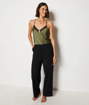 Pantalon de pyjama en coton mélangé RANIA NOIR - ETAM