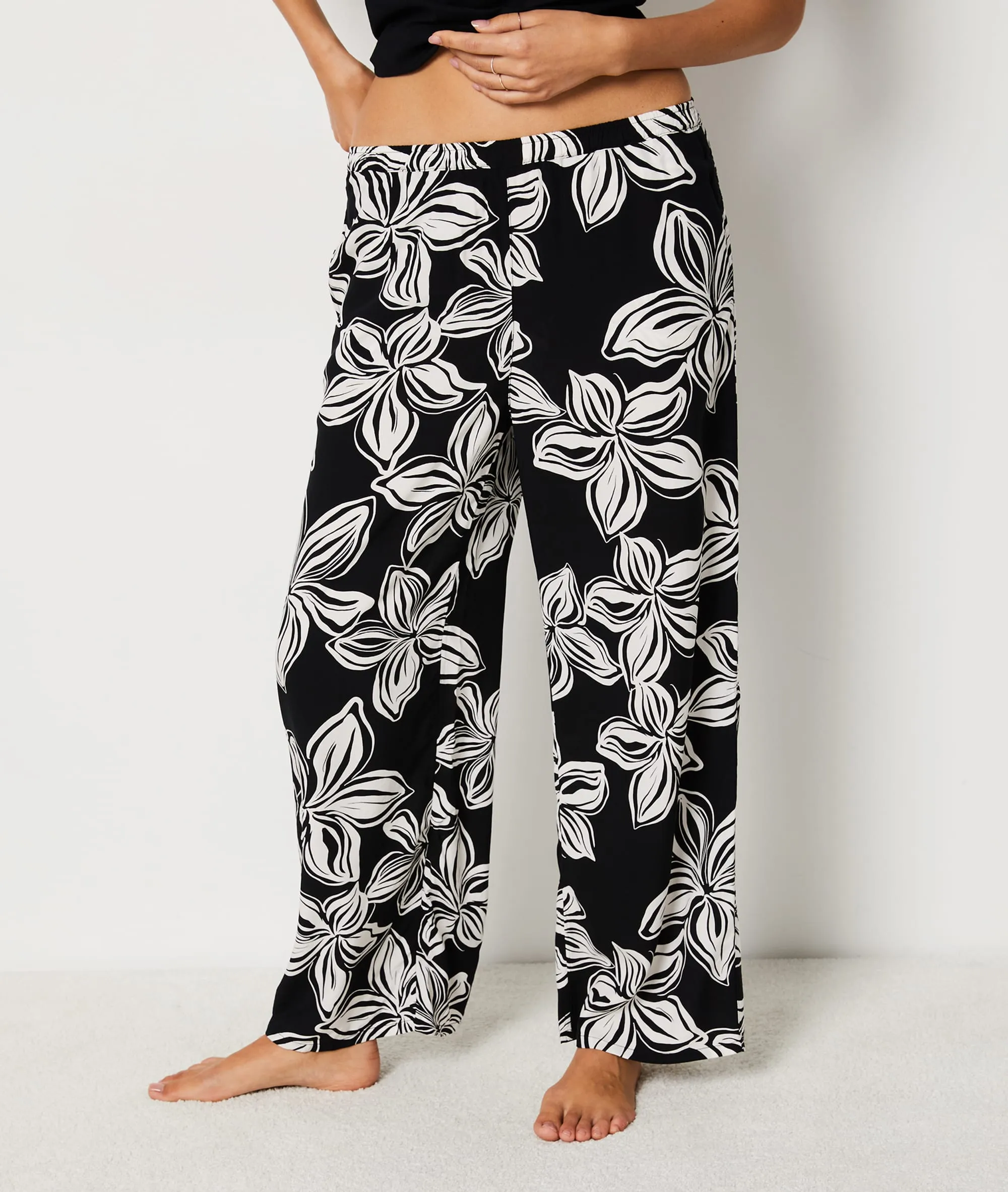 Pantalon de pyjama fleuri RUBI NOIR - ETAM