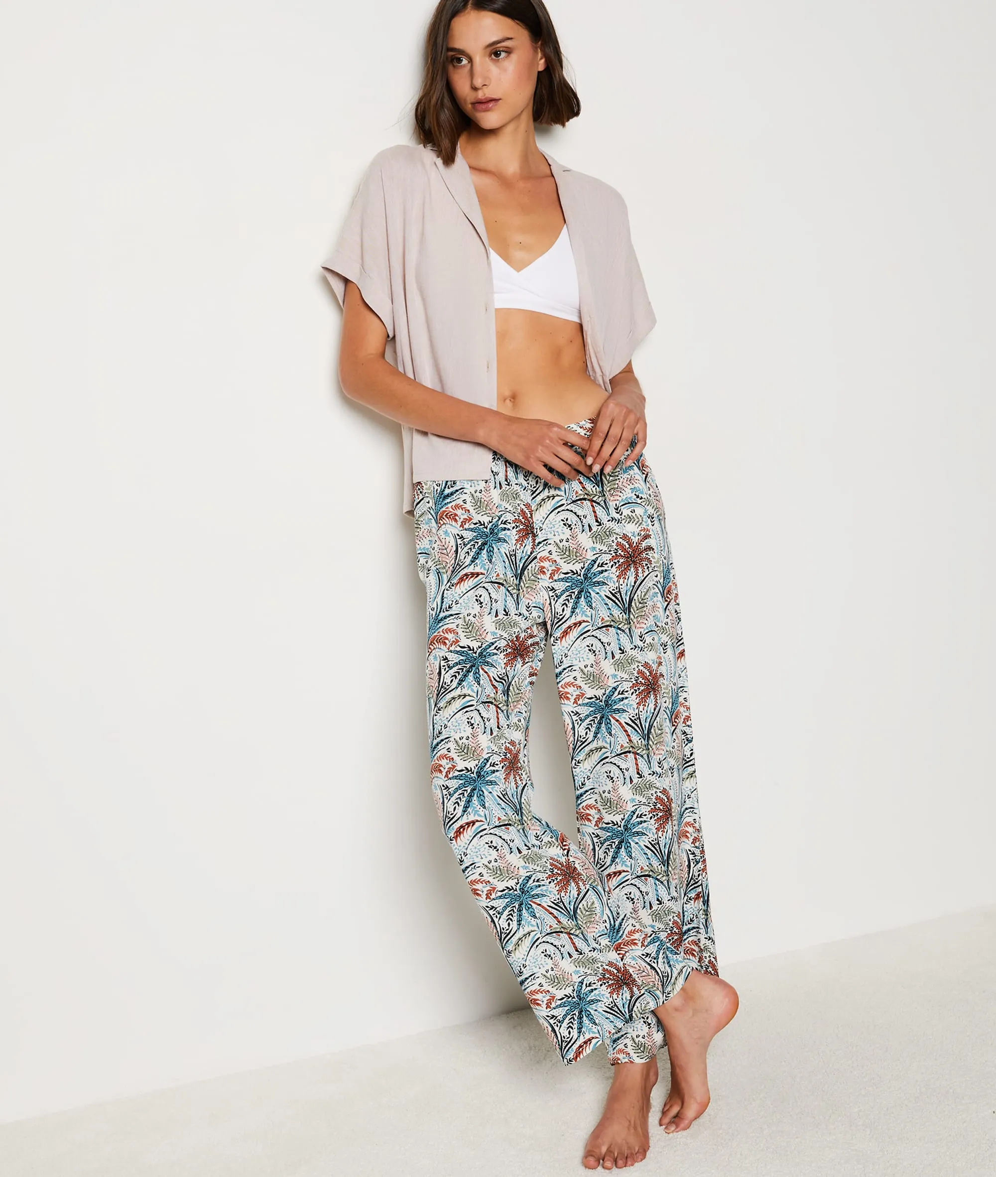 Pantalon de pyjama imprimé palmier 7/8ème SOFI MULTICOLORE - ETAM