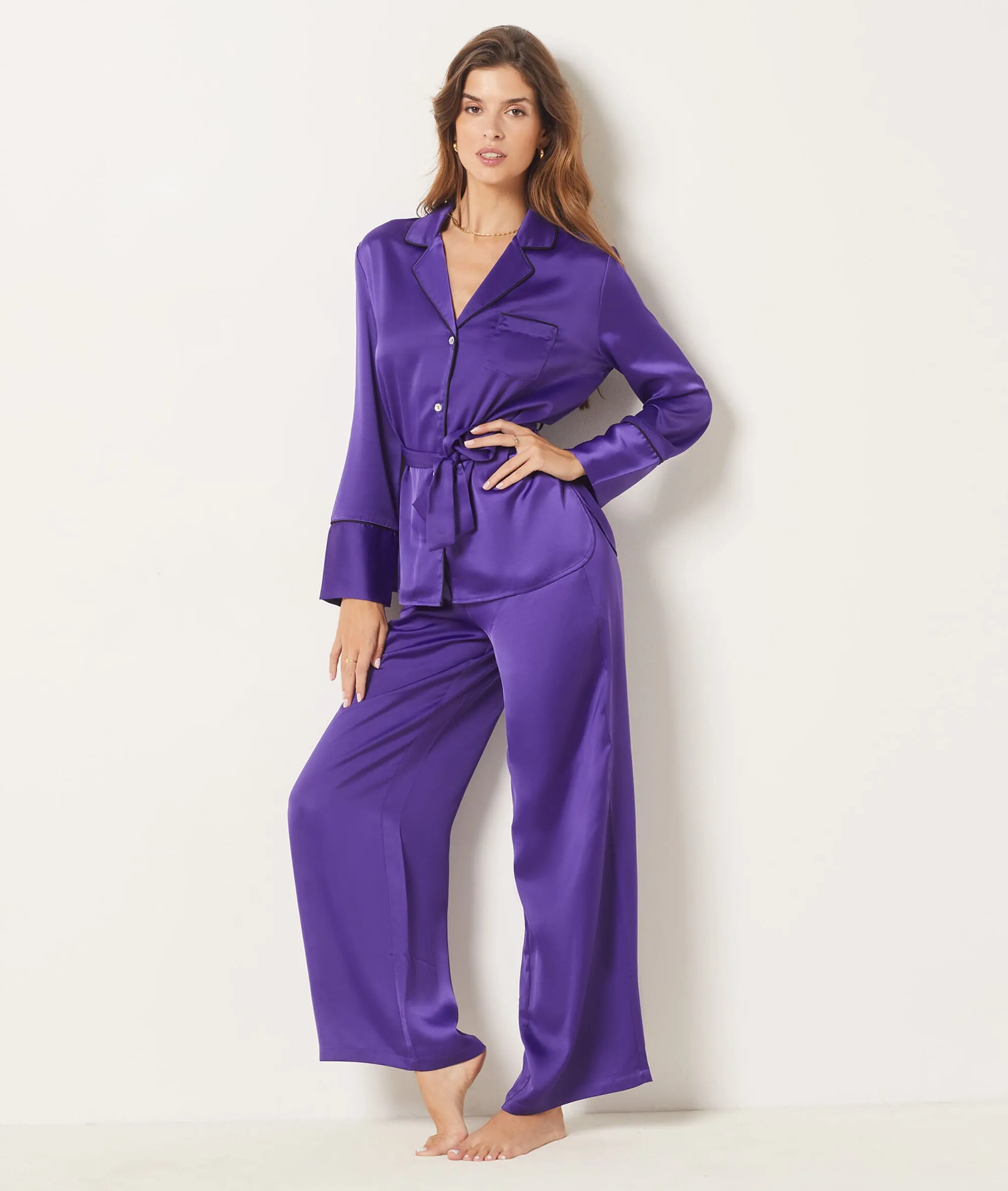 Pantalon de pyjama satiné ELY VIOLET - ETAM