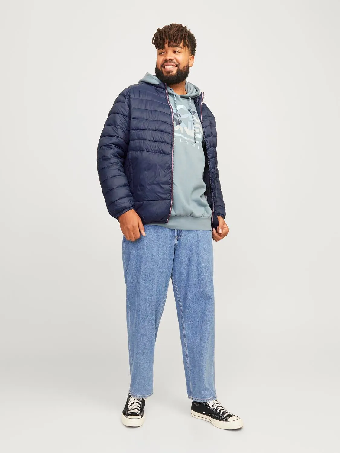 Plus Size Chaqueta corta acolchada | Azul oscuro | Jack & Jones®