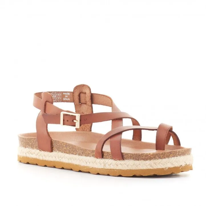 Sandalias plataformas Redlove marrones con ligera plataforma