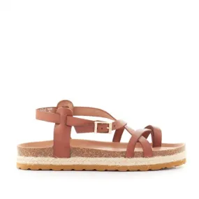 Sandalias plataformas Redlove marrones con ligera plataforma