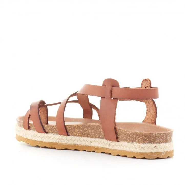 Sandalias plataformas Redlove marrones con ligera plataforma