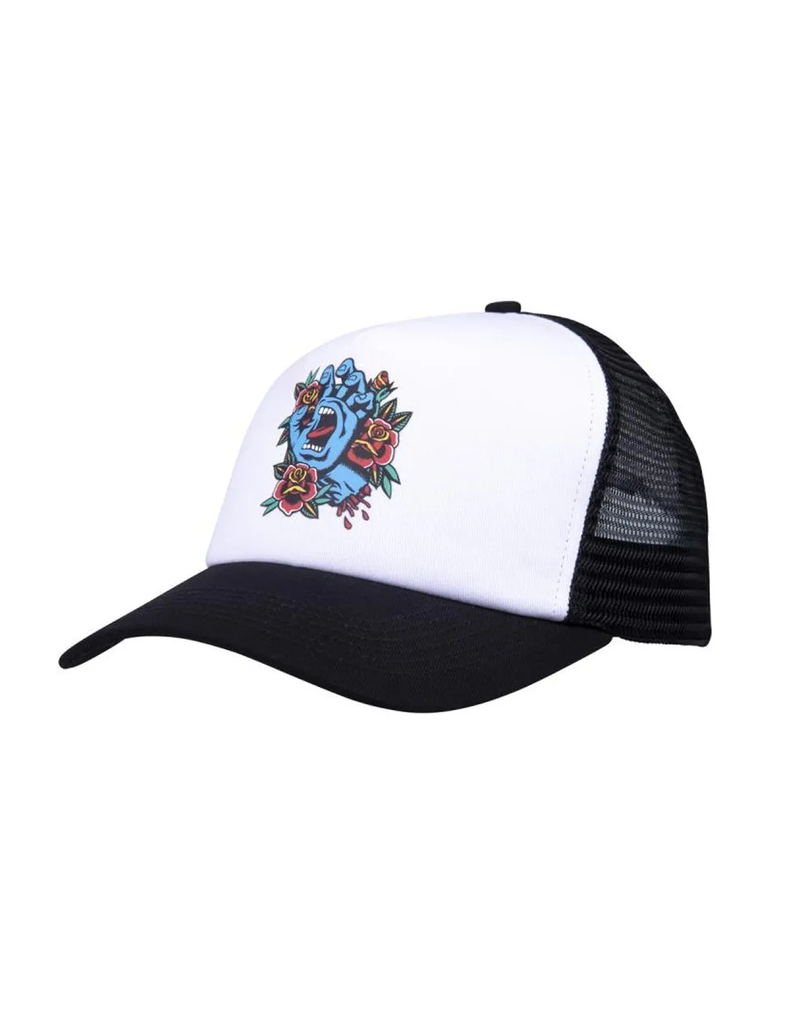 SANTA CRUZ Screaming Flash Meshback - Blanco/Negro - Gorra