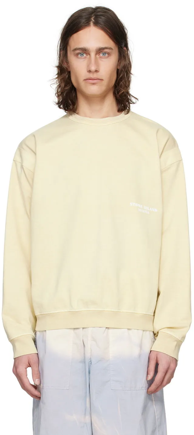 Stone Island Beige Crewneck Sweatshirt