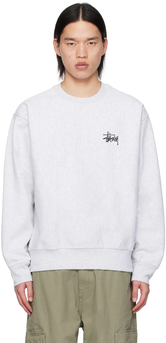 Stüssy Gray Basic Sweatshirt