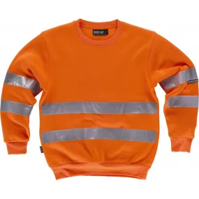 Sudadera clásica Flúor con costuras reforzadas WORKTEAM C9030