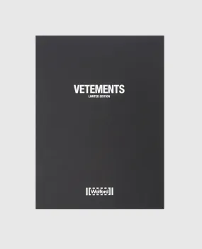 Vetements Black tights in a logo pattern collaboration with Wolford