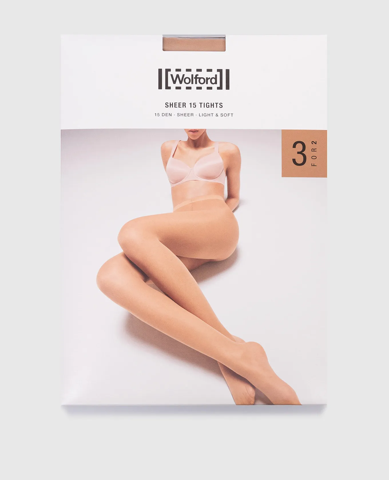 Wolford A set of brown tights 15 den